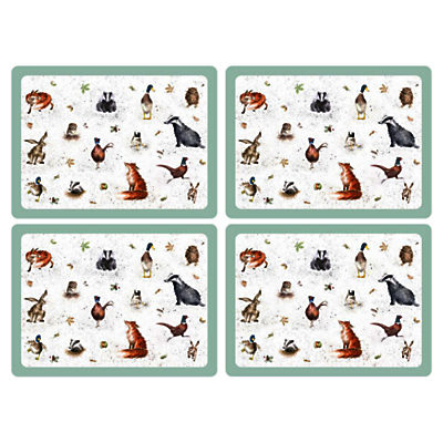 Pimpernel Wrendale Placemats, Set of 4, Large Pimpernel Wrendale Placemats, Set of 4, Large